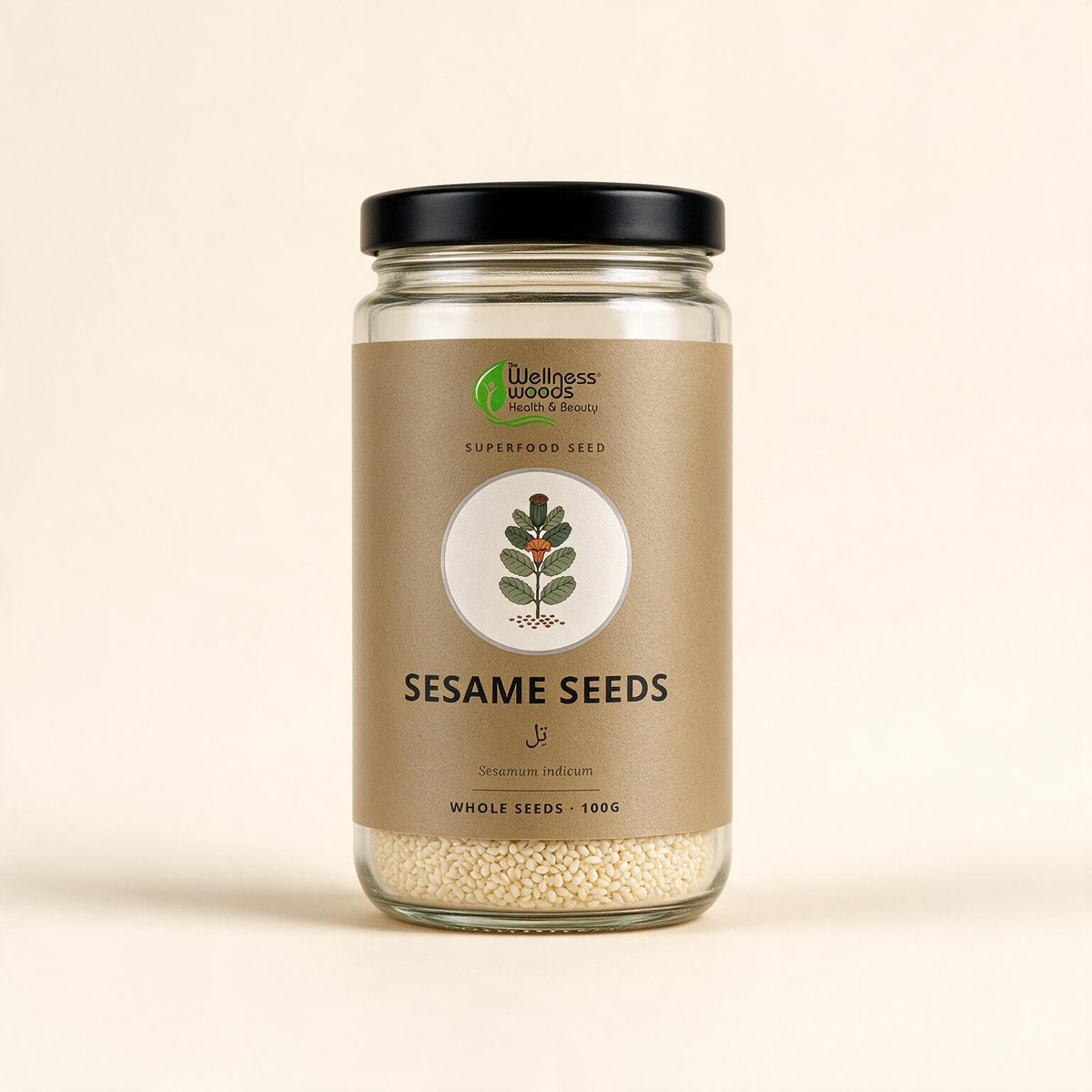 White Sesame Seeds — Whole Seeds (100g)